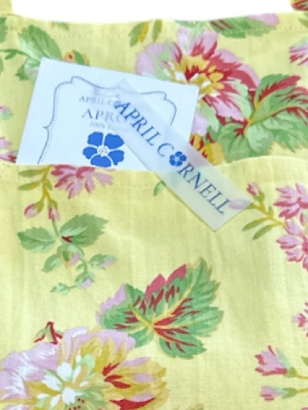 NEW ApriL Cornell EMMALINE FLORAL YELLOW, PINK & GREEN Chef’s Apron